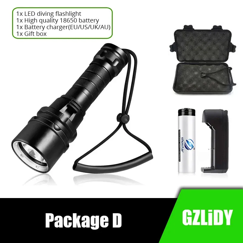 Scuba Diving LED Torch Flashlight
