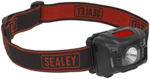 Sealey HT102R Rechargeable Head Torch 3W SMD LED with Auto-Sensor,Red-