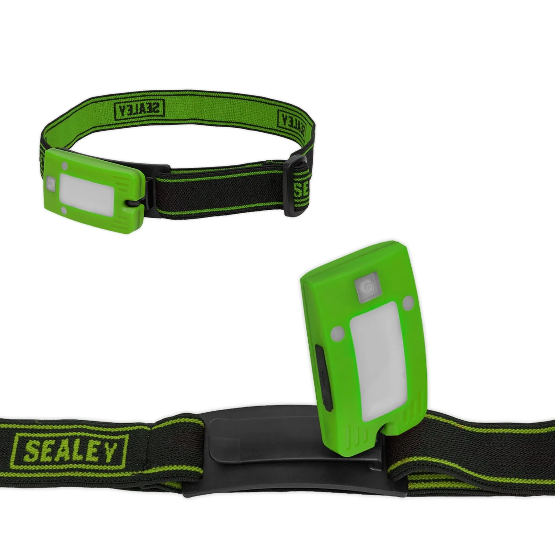 Sealey Rechargeable Head Torch Auto-Sensor Green 2W COB LED