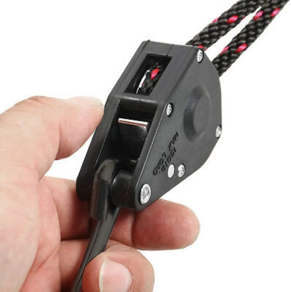 Seamander Kayak Canoe Bow and Stern Straps,Tie Down Straps Heavy Duty Rope Hanger Ratchet 1/4''x10ft 10FT