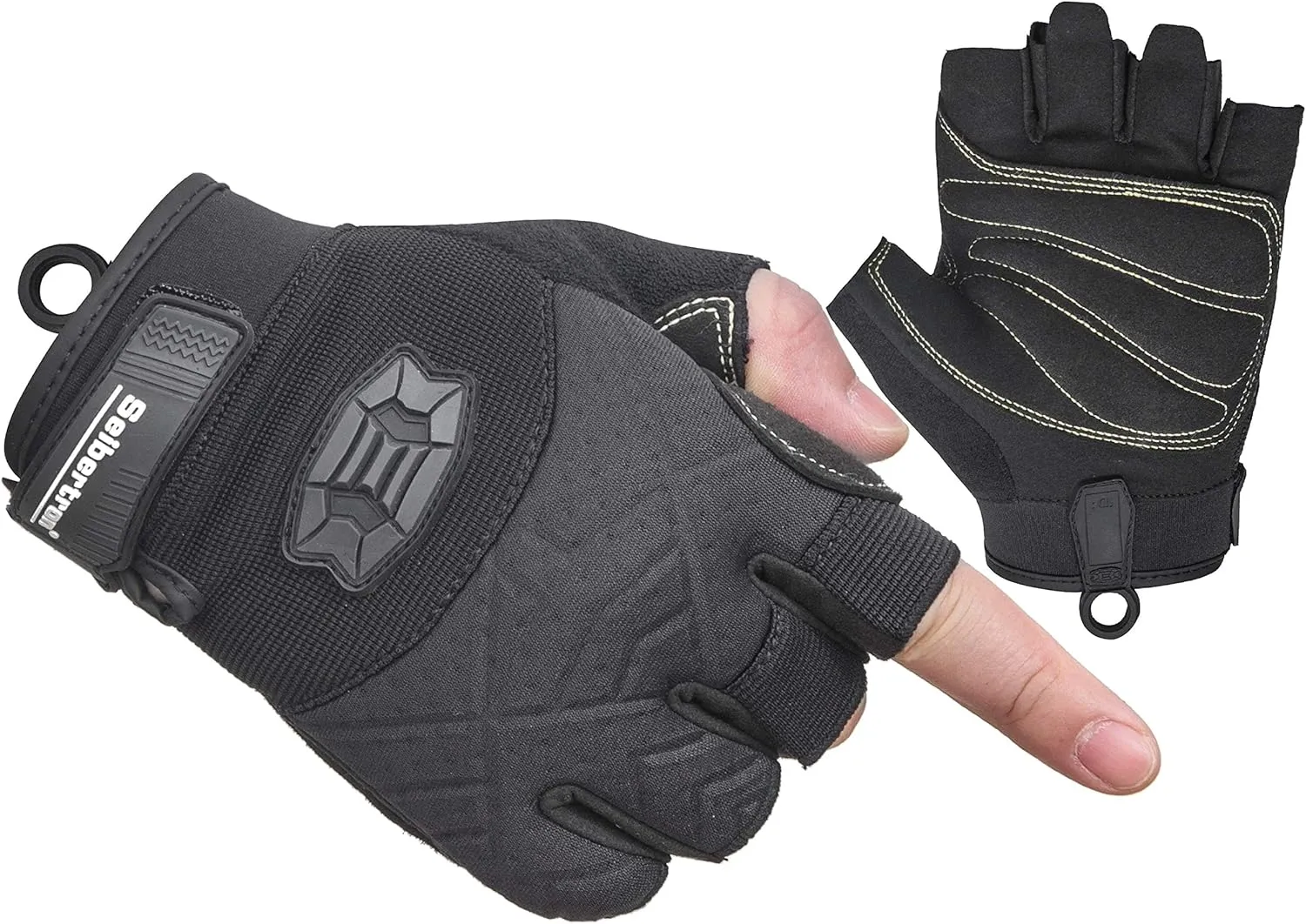 Seibertron Full or Half Finger Padded Palm Lightweight Breathable Climbing Rope Gloves for Climbers, Rock Climbing, Rescue, Adventure, Sailing, Kayaking, Outdoor Sports
