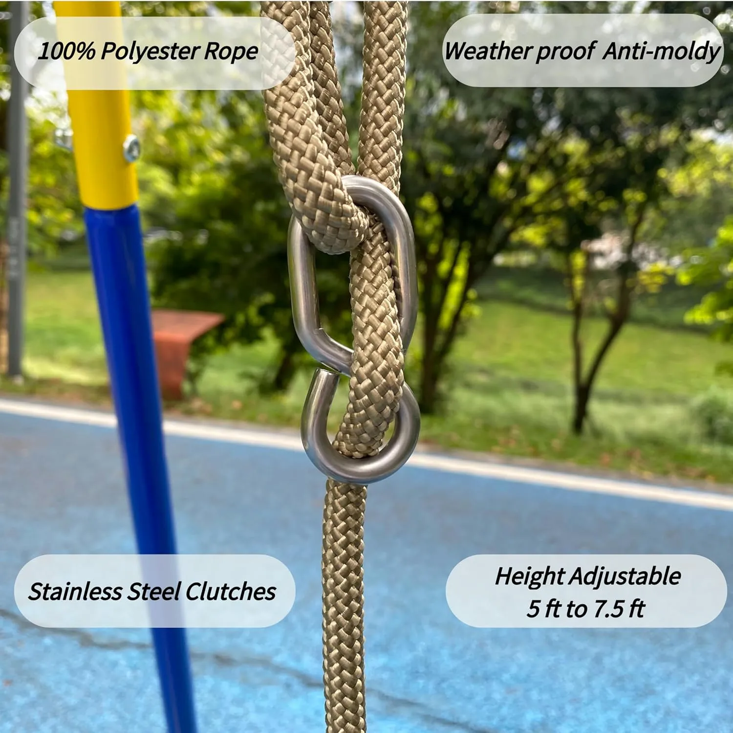 SELEWARE Heavy-Duty High Back Full Bucket Toddler Swing Seat with Locking Carabiners and Adjustable Rope, Cute Elephant Shape Design, 600LB Weight Limit (Bucket Swing, Black)