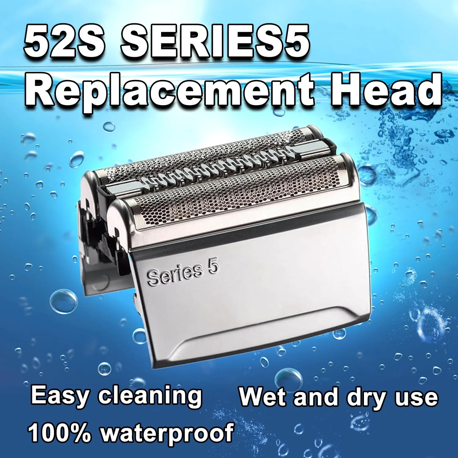 Series 5 52S Electric Shaver Replacement Head Compatible, 52S Replacement Electric Shaver Heads for Men Razor Shaving Blades Fit for Braun Series 5: 5090/5190cc, 5040/5140s, 5030s, 5147s, 5145s