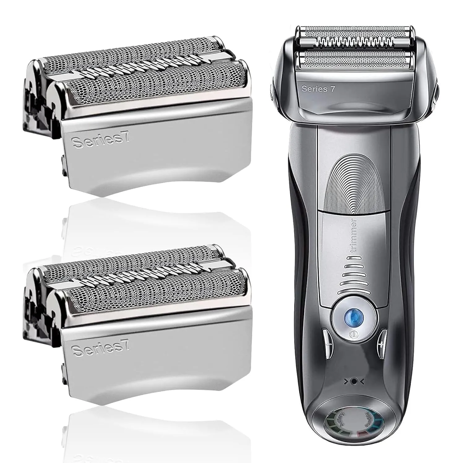 Series 7 70S electric shaver replacement heads, replacement blades 2-pack. Compatible with Braun Series 7 shavers 720cc, 730cc, 735s, 750cc, 760cc, 790cc and 795cc shaving foils.