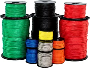 SGT KNOTS Hollow Braid HMPE Rope – Ultra-Strong, UV and Abrasion Resistant, High Strength-to-Weight Ratio, Lightweight for Arborists, Boating, Camping, Lifting, & Crafting (1/4", 50ft, Red)