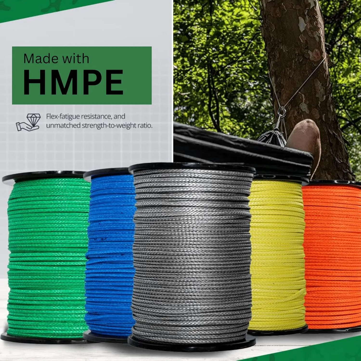 SGT KNOTS Hollow Braid HMPE Rope – Ultra-Strong, UV and Abrasion Resistant, High Strength-to-Weight Ratio, Lightweight for Arborists, Boating, Camping, Lifting, & Crafting (1/4", 50ft, Red)