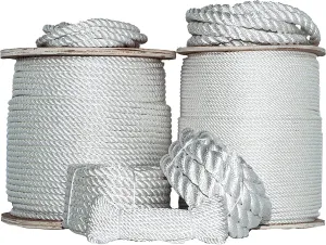 SGT KNOTS Twisted Polyester Rope - Low Stretch and High Strength Rope for Rigging, Crafts & More (1 1/4 inch x 10 feet - White)