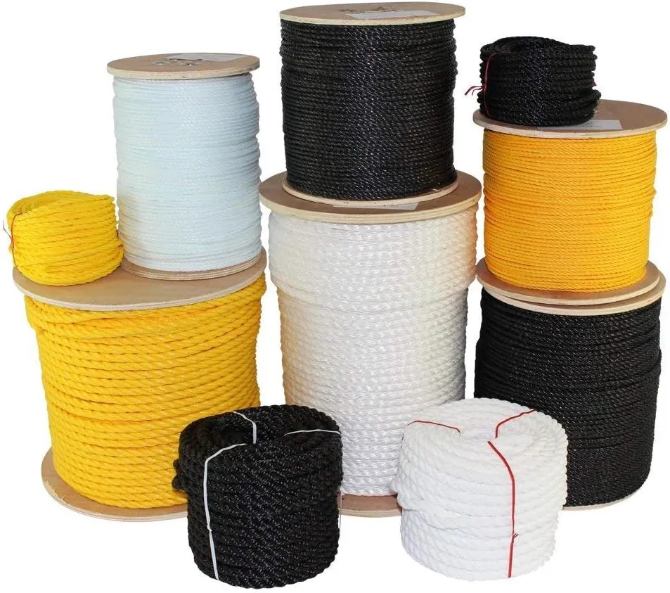 SGT KNOTS Twisted Polypropylene Rope - Floating, Nautical for Marine, Boating, Fishing, Camping (1/2", 1/4",3/8",3/4",5/8",5/16" - Yellow)