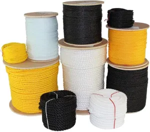 SGT KNOTS Twisted Polypropylene Rope - Floating, Nautical for Marine, Boating, Fishing, Camping (1/2", 1/4",3/8",3/4",5/8",5/16" - Yellow)