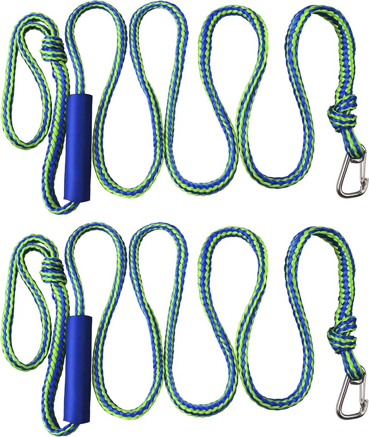 Shaddock Fishing PWC Boat Docking Lines,2 Pack Tow Rope with Clip and Loop Heavy Duty Braided Line Marine Rope Tube Ideal for Jet Ski Watercraft Boat Kayaking Available in 4 Sizes