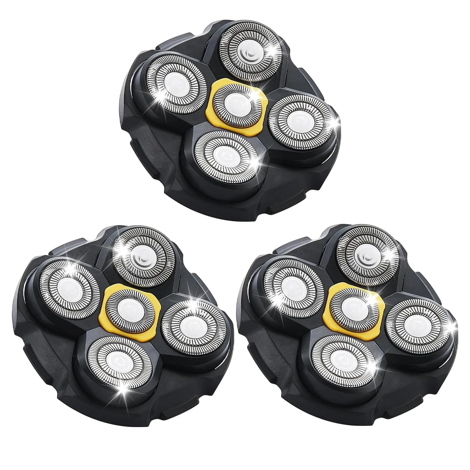 Shaver Replacement Heads Compatible with Microtouch Titanium Head Shaver, for Bald Men 3 Pack