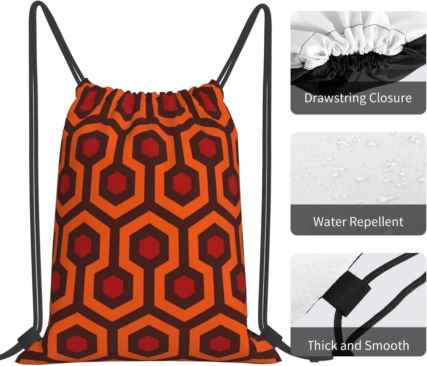 Shining Overlook Drawstring Backpack Sports Gym Bag String Cinch Pouch For Daily Use