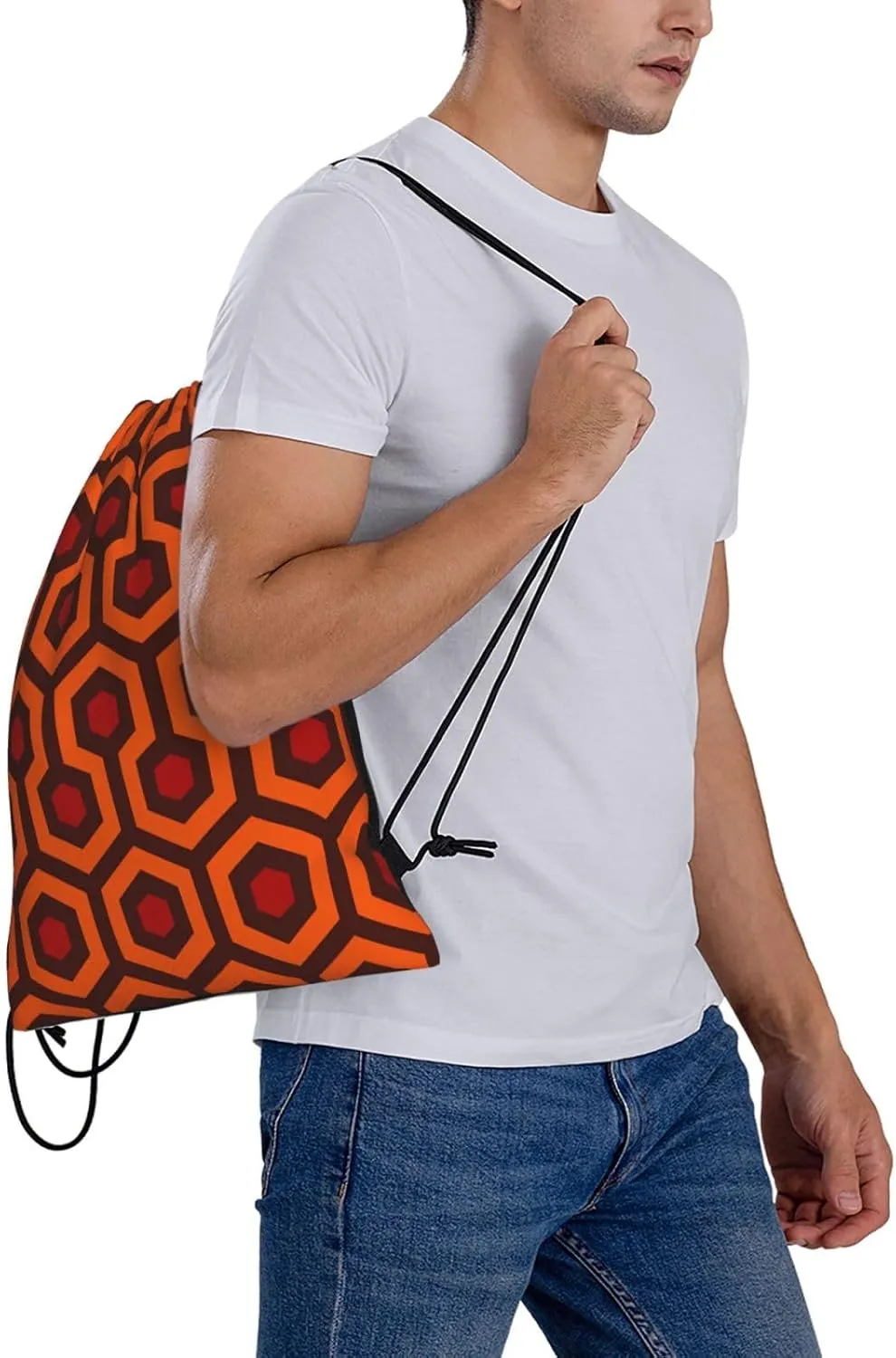 Shining Overlook Drawstring Backpack Sports Gym Bag String Cinch Pouch For Daily Use