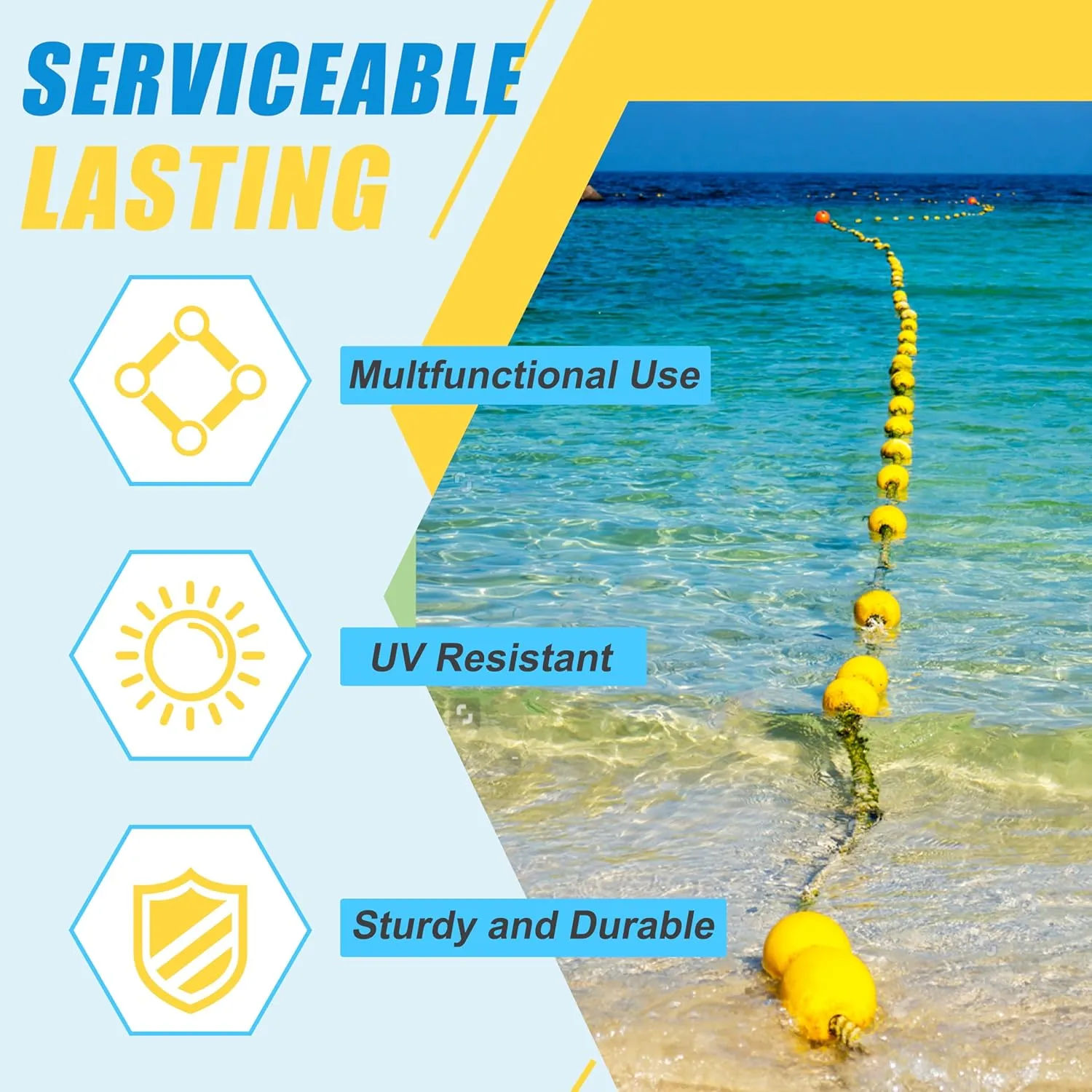 SILANON Rope Floats Marine Buoy Floats,4/6pcs Crab Trap Floats Buoy Fishing Marker Buoys Oval Water Floats Ski Rope Floats for Boats Pool Kayak Crabbing Trail Dock,Yellow