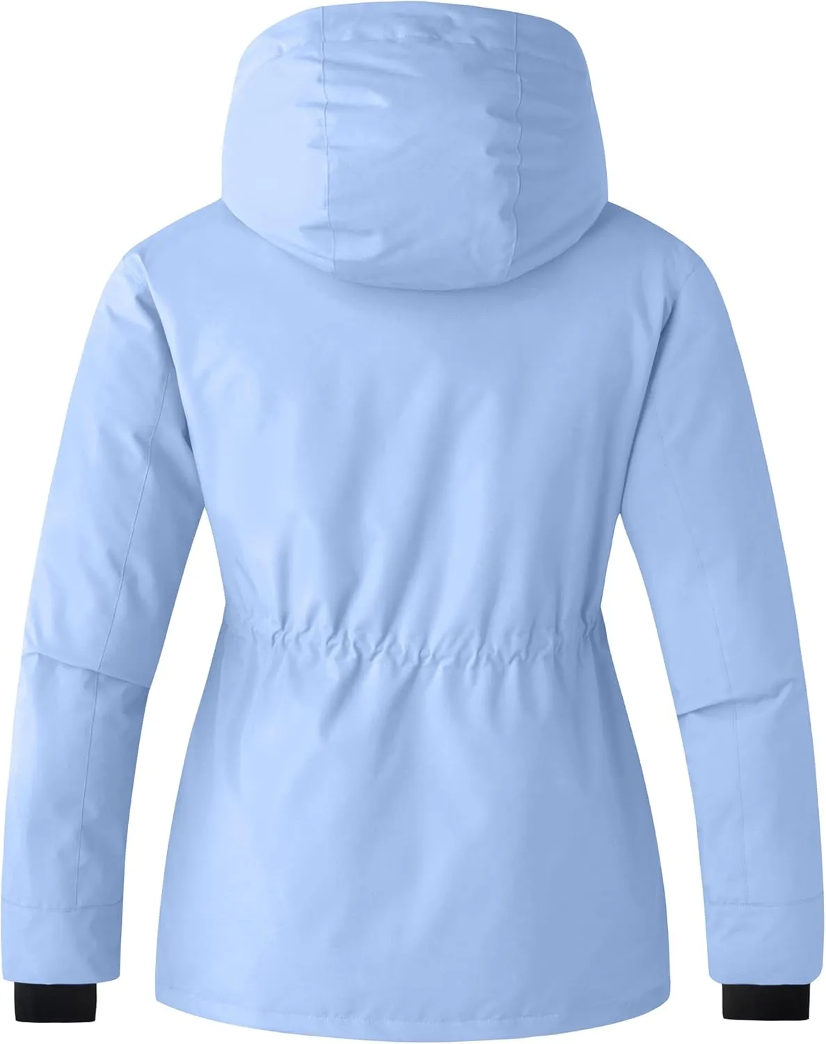 Skieer Women's Waterproof Ski Jacket Hooded Fleece Winter Jacket Warm Snow Coat