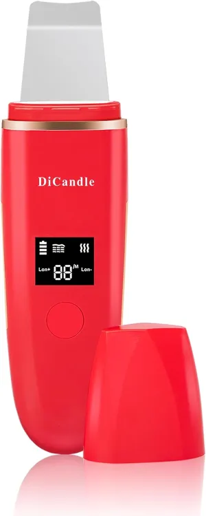Skin Scrubber Facial Scrubber Blackhead Remover Cleaner Skin Spatula Skin Scraper (Camellia red)