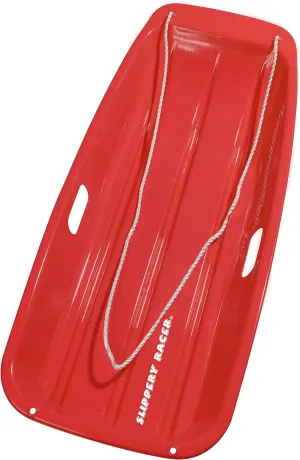Slippery Racer Downhill Sprinter Flexible Kids Toddler Plastic Cold-Resistant Toboggan Snow Sled with Pull Rope and Handles -35 Inch