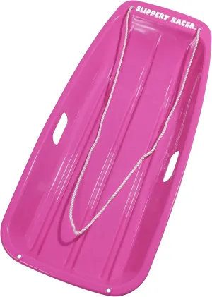 Slippery Racer Downhill Sprinter Flexible Kids Toddler Plastic Cold-Resistant Toboggan Snow Sled with Pull Rope and Handles -35 Inch