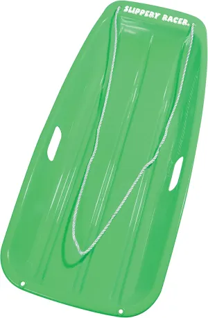 Slippery Racer Downhill Sprinter Flexible Kids Toddler Plastic Cold-Resistant Toboggan Snow Sled with Pull Rope and Handles -35 Inch
