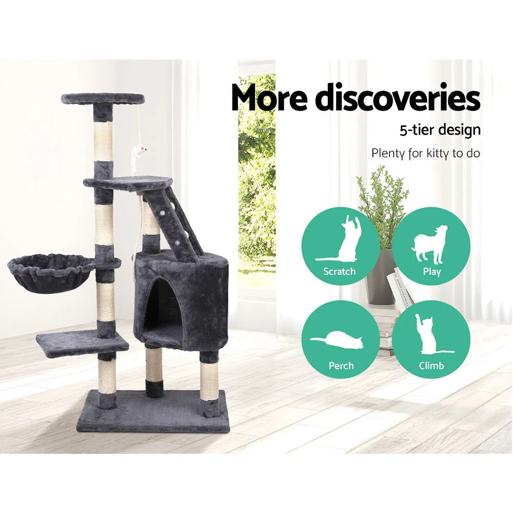 Small Cats Tree Scratching Post Tower Cat Condo House - 120cm Tall