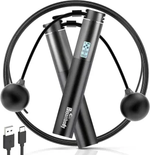 Smart Jump Rope Fitness Skipping Rope with App – 2 Function Modes – Classic 3m Rope & Ropeless Shortballs – Bluetooth Skipping Rope with Fitdays  App for Seamless Progress Tracking