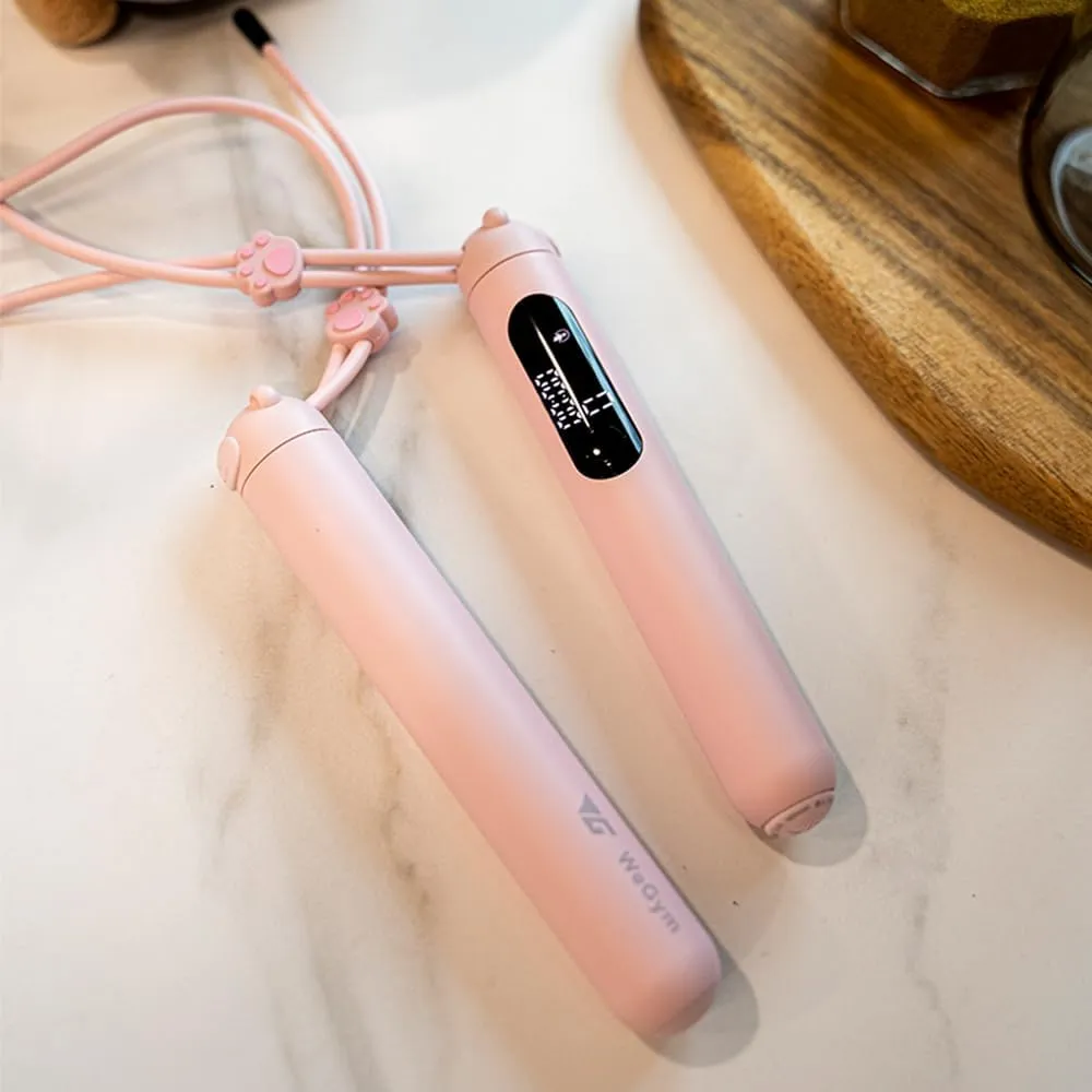 Smart Jump Rope for Men Women, Adjustable Jump Rope for Indoor Outdoor Workout, Jump Counting, Tracking - Data Analysis LED Display Screen Rechargeable Skipping Rope Fitness Gift for Adults Kids