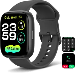 Smart Watch for Men Women, Alexa Built-in, Answer/Make Calls, 1.8" HD Fitness Tracker, IP68 Waterproof 100  Sport Mode Activity Tracker, Heart Rate Sleep Monitor, iOS Android