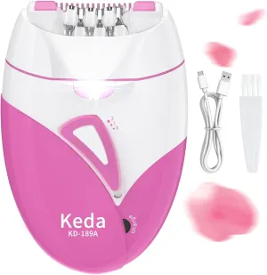 Smooth Glide Epilators Hair Removal for Women with 36 Tweezers & LED Light, 2 Speeds Cordless Epilator Facial Hair Removal for Women, Portable Rechargeable Hair Removal Device for Face Bikini