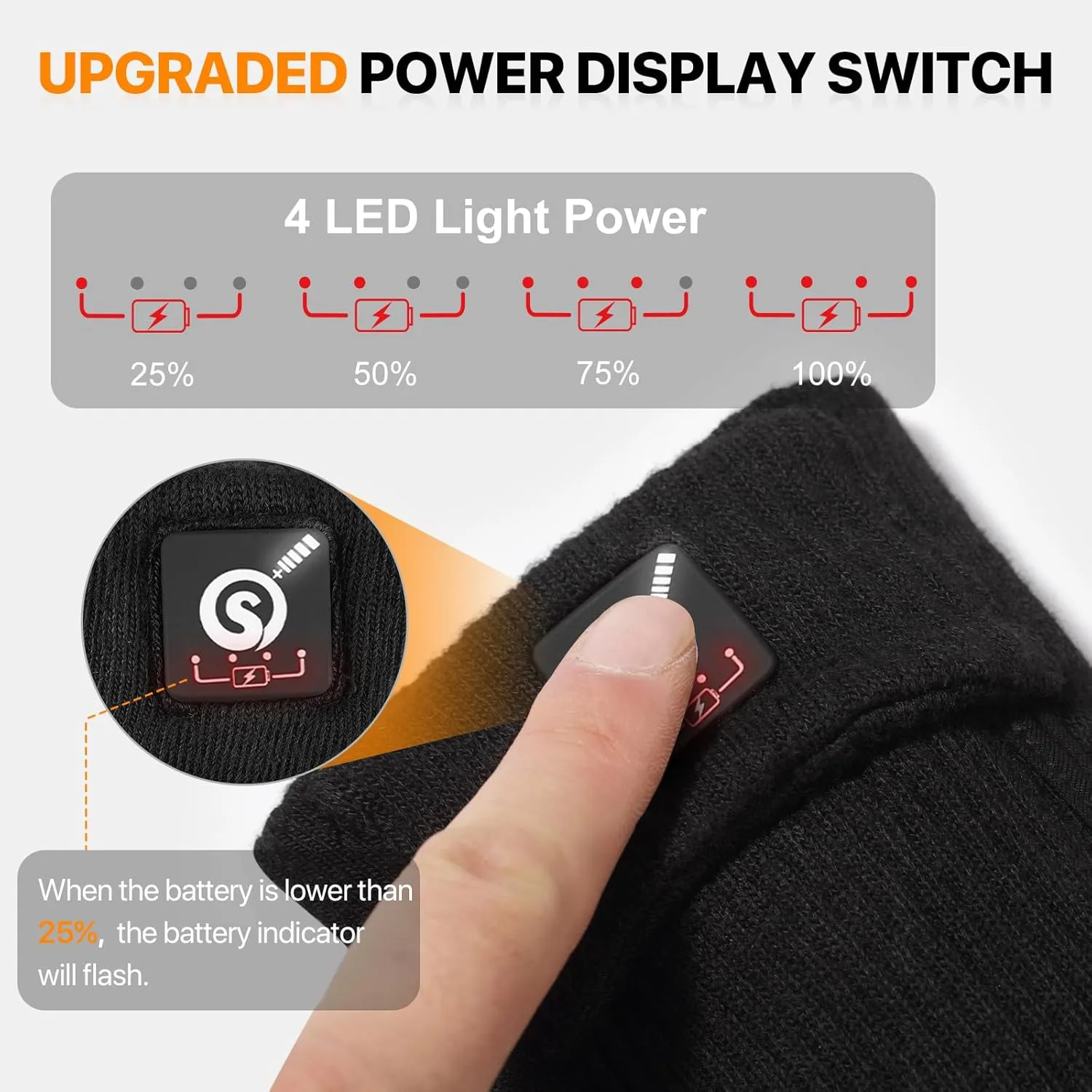 SNOW DEER Heated Socks for Men & Women, 7.4V Rechargeable Battery, Electric Foot Warmers for Skiing, Hunting, Fishing, Camping, Hiking