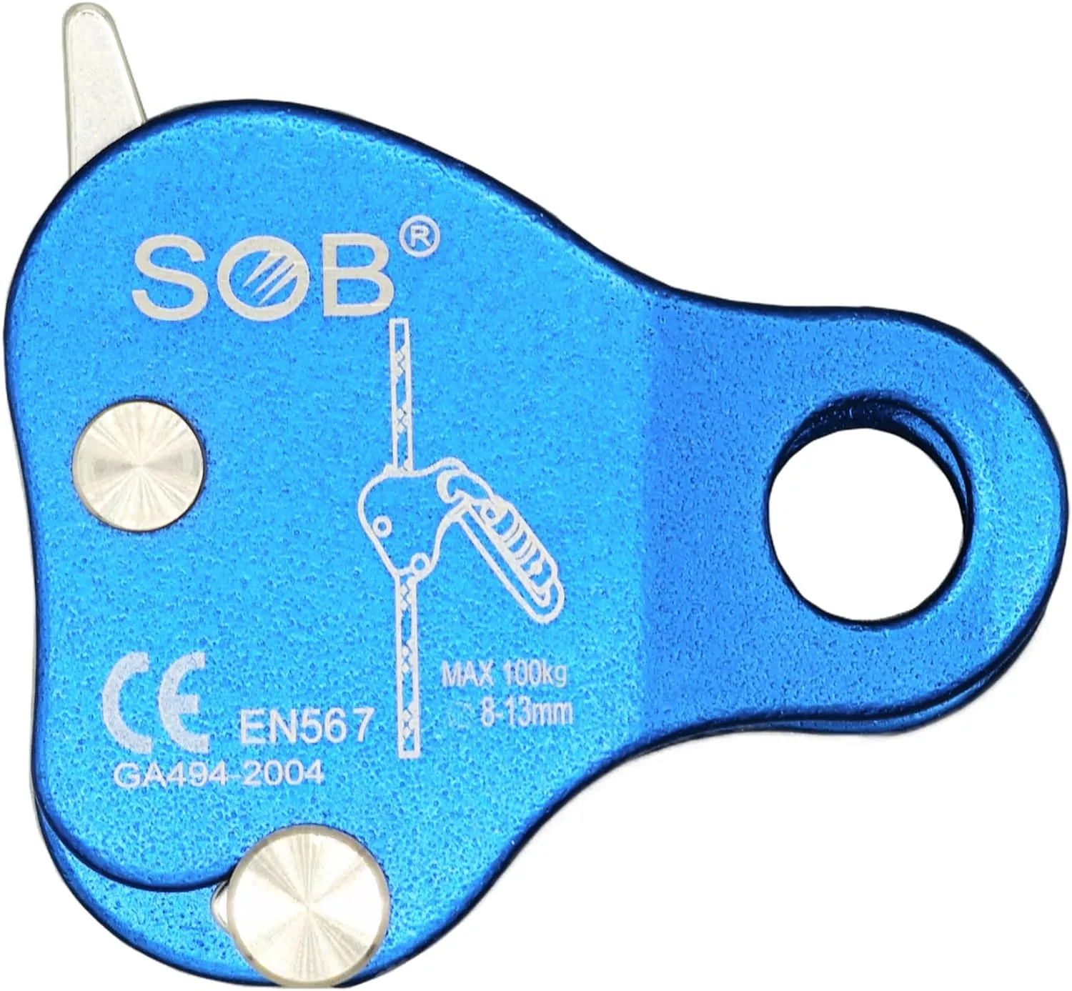 SOB Climbing Fall Protection Device The Riser Protects The Aluminum Magnesium Alloy Rope Clip, which is Used for high-Altitude Operation and Rescue During Climbing Rocks