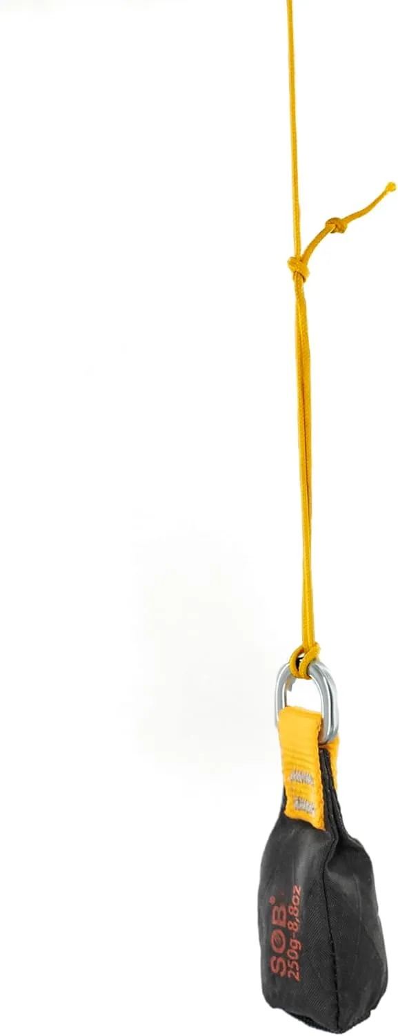 SOB Outdoor Throw Weight Bag 250g/300g/350g Arborist Durable Climbing Rope Bag Multi Throw Bag Tree Rock Spelunking (300g-Black)