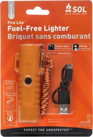 S.O.L. Survive Outdoors Longer Fire Lite Fuel Free Rechargeable Lighter