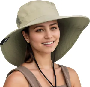 Solaris Wide Brim Women Sun Hat, UPF 50  Sun Protection Outdoor Hat for Gardening Hiking Safari, Only Suitable Small Head
