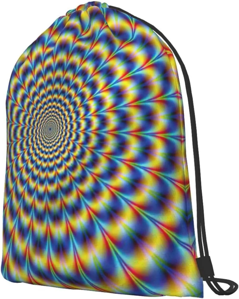 Spiral Optical Illusion Gif Drawstring Cinch Backpack Polyester Sack Pack String Bag For Hiking Camping Adventure