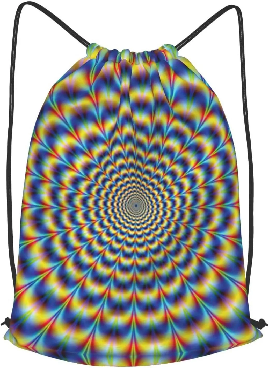 Spiral Optical Illusion Gif Drawstring Cinch Backpack Polyester Sack Pack String Bag For Hiking Camping Adventure