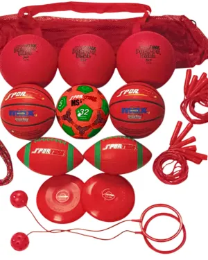 Sportime Recess Pack, Red, Grade 4, Set of 20 - 1281822