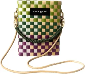 Square Cross-Body Handbag,Vintage Women's Hand-Woven Basket Bag, With Detachable Shoulder Strap and Hand Strap