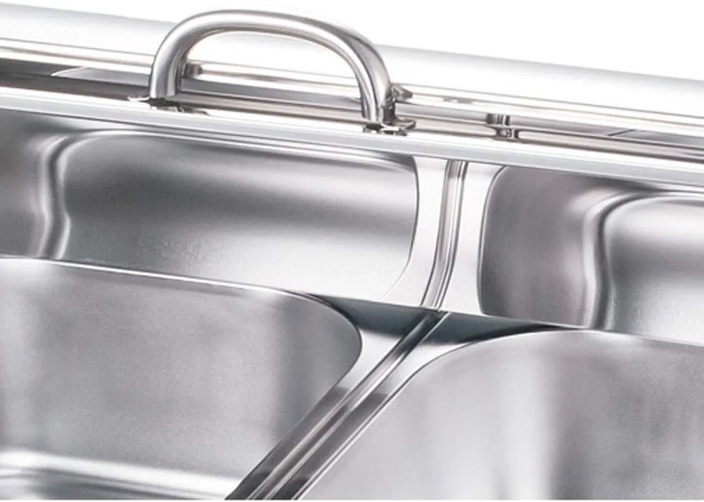 Stainless Steel Buffet Stove and an Electric hot Pot Warming Plate Food Heater Suitable for buffets, Restaurants, Parties, Events, Family banquets,B-Twin