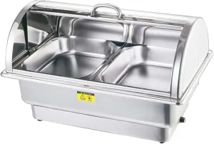 Stainless Steel Buffet Stove and an Electric hot Pot Warming Plate Food Heater Suitable for buffets, Restaurants, Parties, Events, Family banquets,B-Twin