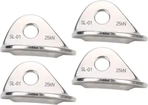 Stainless Steel Climbing Hanger Set for Outdoor Activities, 4 Pcs Rock Climbing Anchors for High Altitude