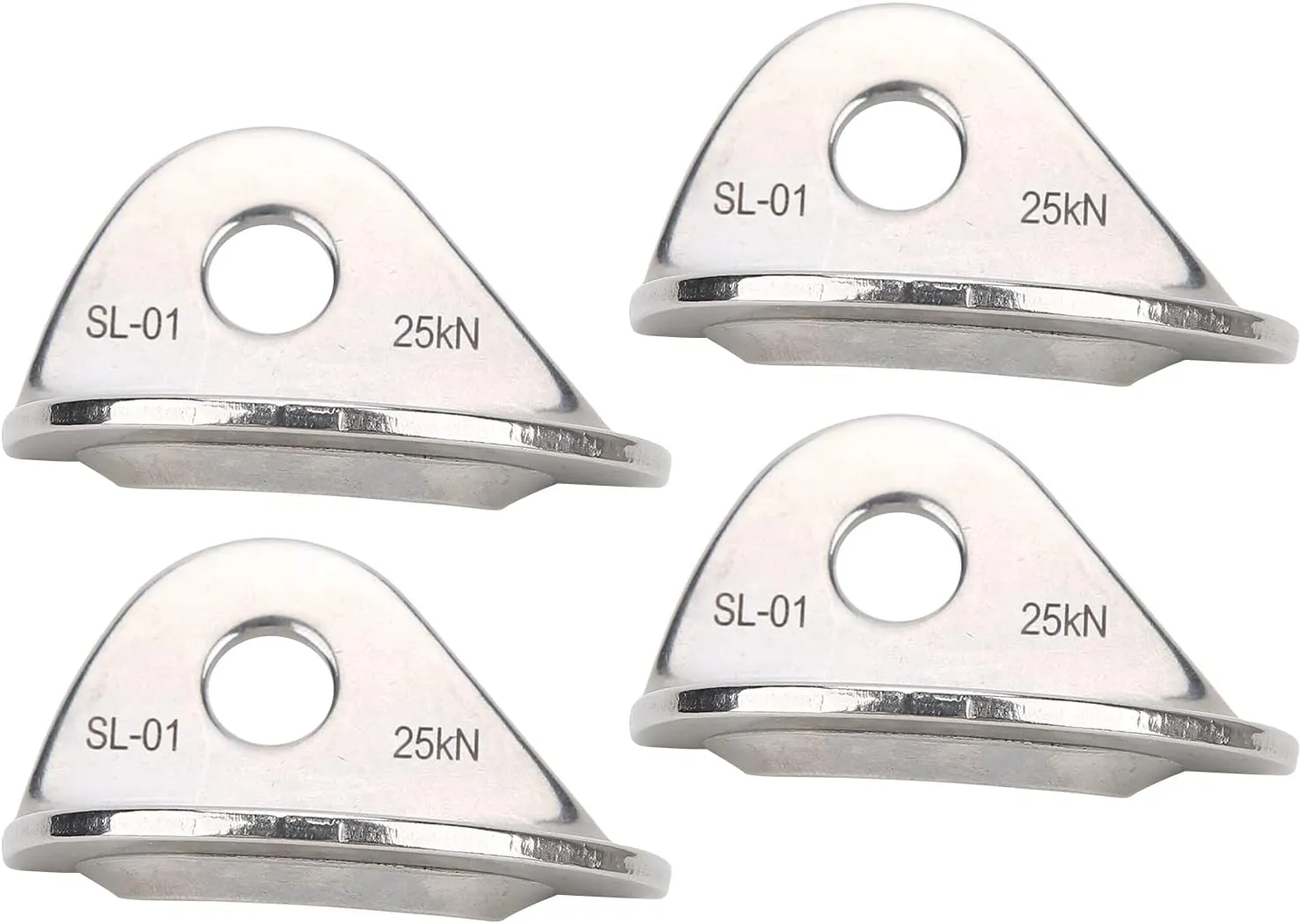 Stainless Steel Climbing Hanger Set for Outdoor Activities, 4 Pcs Rock Climbing Anchors for High Altitude