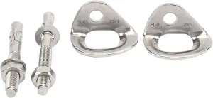 Stainless Steel Climbing Hangers 2Pcs | Long - Lasting & Non - Corrosive Rock Anchors | Smooth Rope - Friendly Design for Climbing/Rappelling/High - Altitude Work | Includes 2