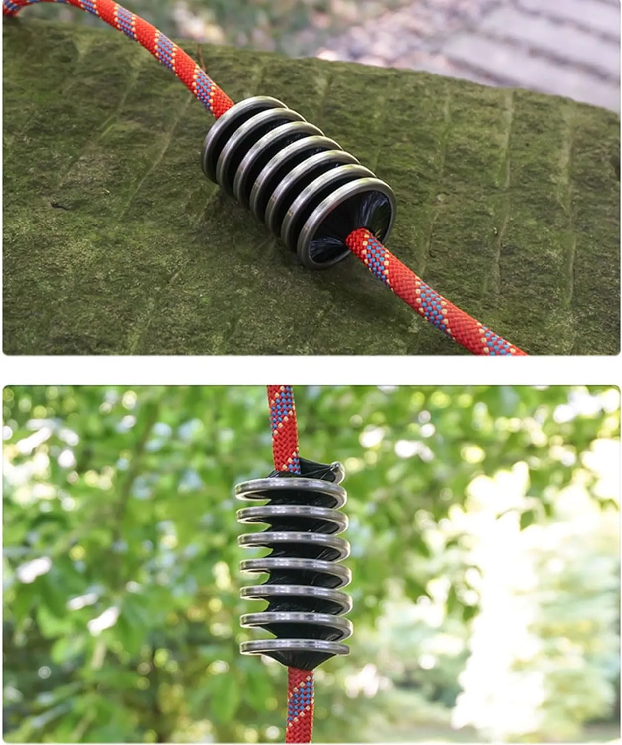 Stainless Steels Outdoor Rock Climbing Rope Nylon Brush Tools for Caving Arborist Cord Tree Caving Rope Cord