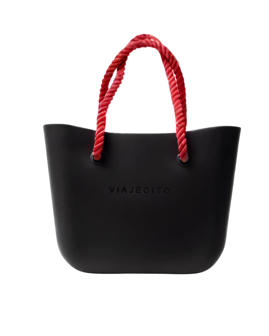 Standard Beach Tote Set - Black with Natural Lining