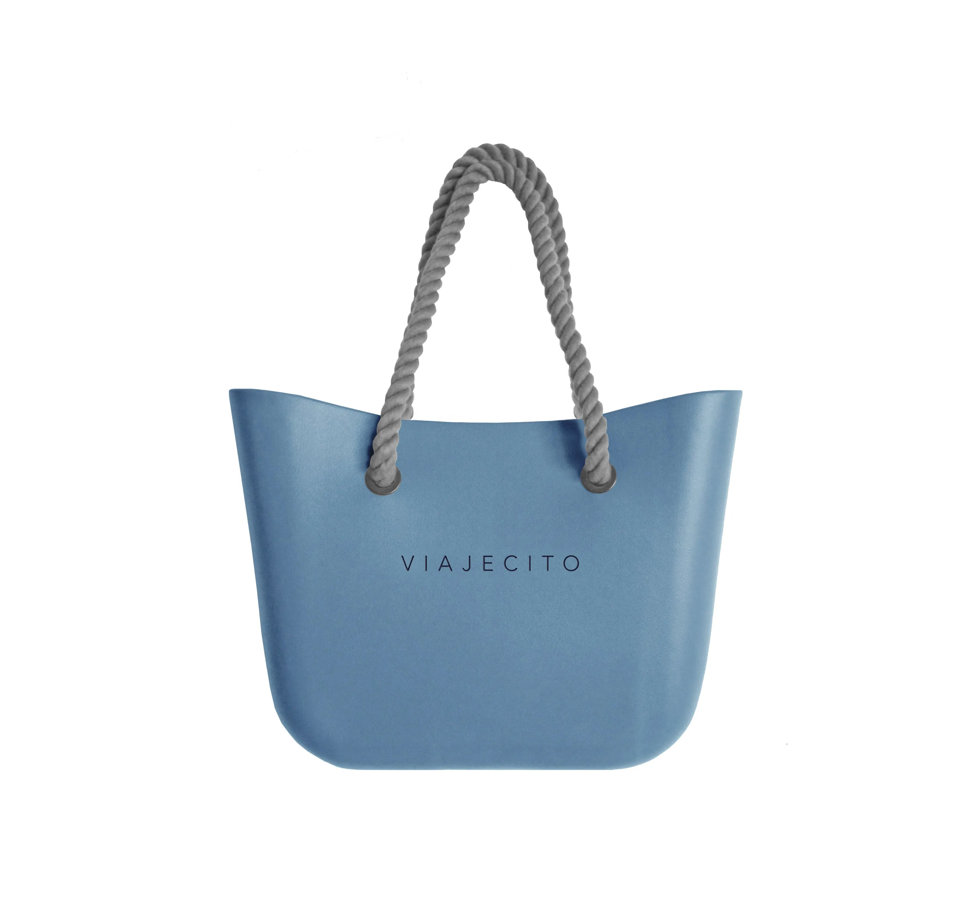Standard Beach Tote Set - Cowboy Blue with Natrual Lining