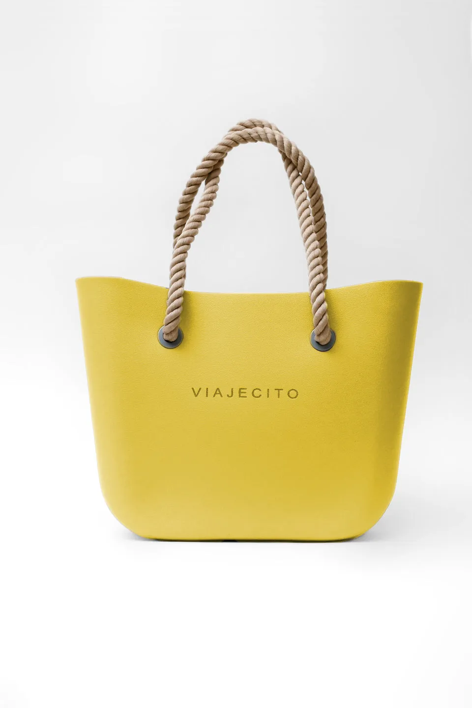 Standard Beach Tote Set - Yellow with Natural Lining