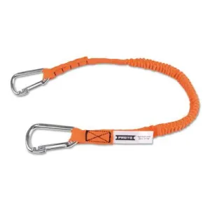 Stanley® Products Elastic Lanyard With 2 Stainless Steel Carabiners, 52 in, Hook, 15 lb Load Cap, LAN15LBDSS