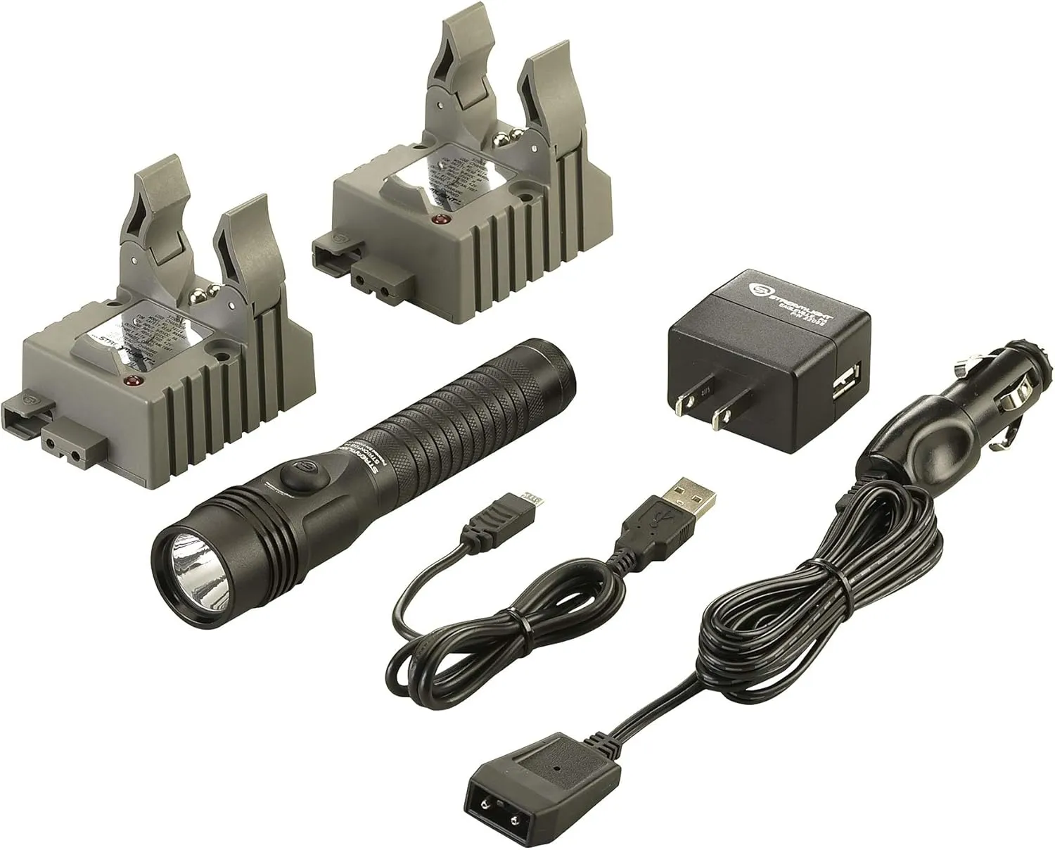 Streamlight 74620 Strion DS HL 700-Lumen Rechargeable Flashlight with 120-Volt/100-Volt AC Charger, Grip Ring, Black