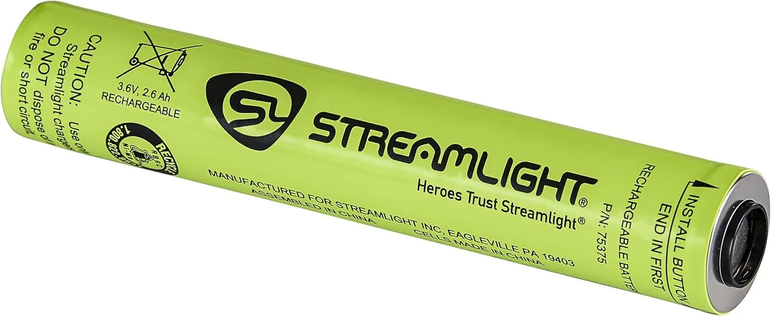 Streamlight 76161 PolyStinger LED 485-Lumen Rechargeable Flashlight with 120-Volt AC Smart Charger, Yellow