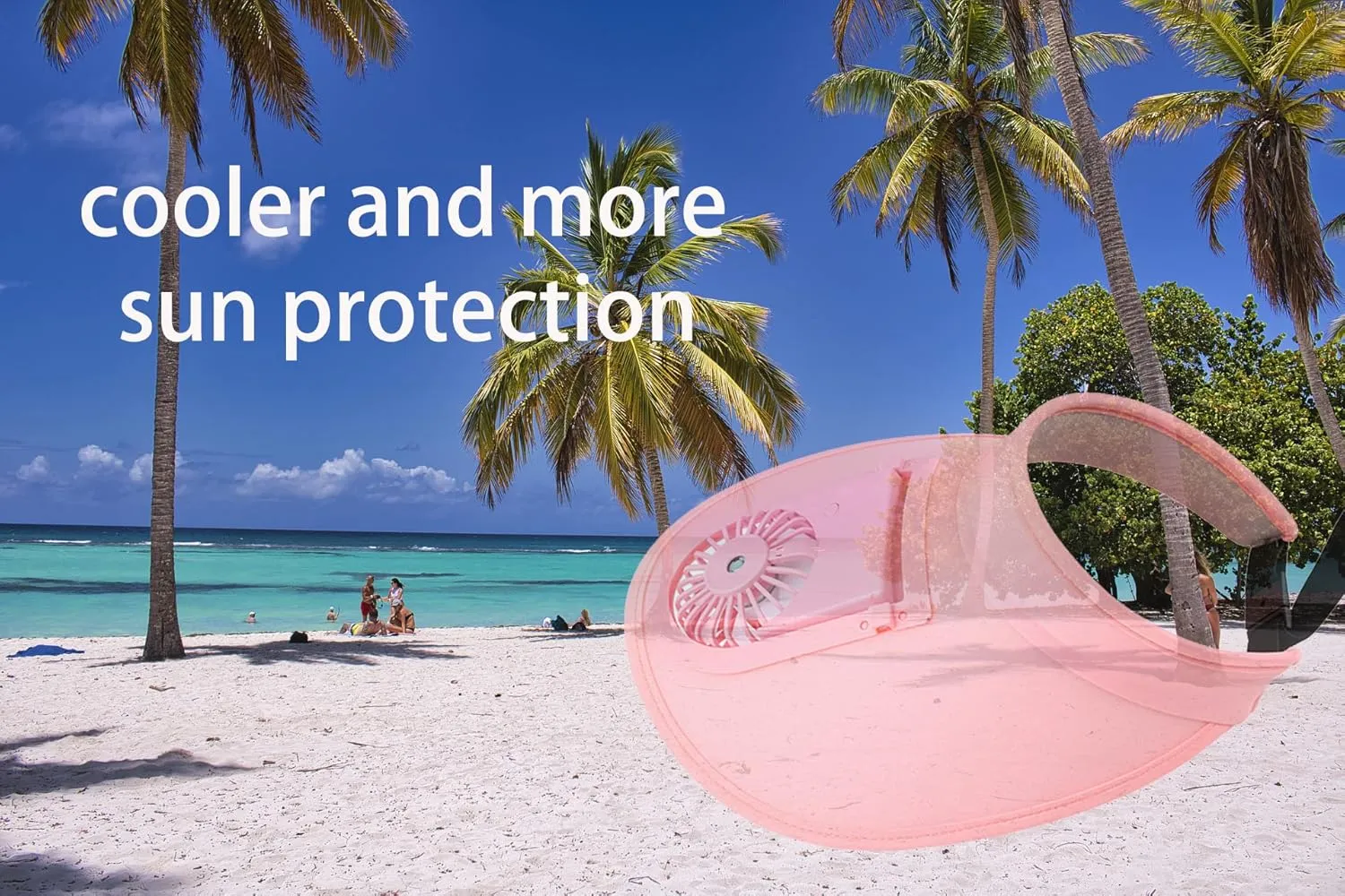 Sun Visor Hats with Fan-Three Temp Settings-Large Area Sun Protection,Visors for Women/Men/Kids,Adjustable Elastic Buckle